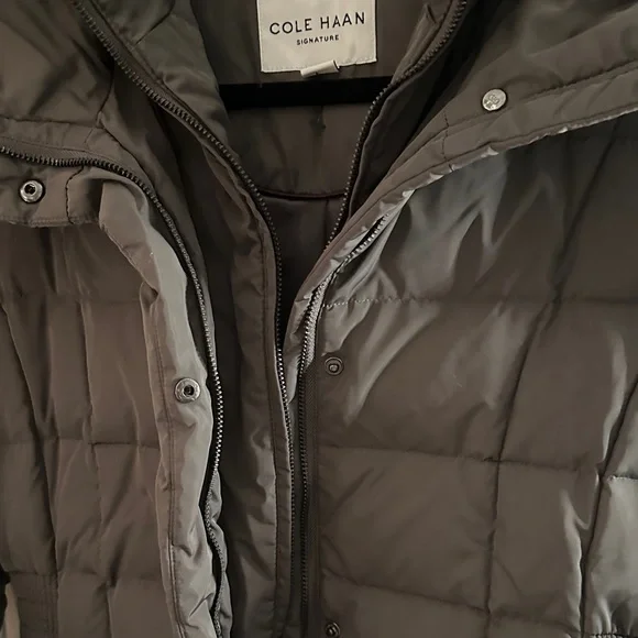 Cole Haan Gray Puffer Coat - Picture 3 of 5